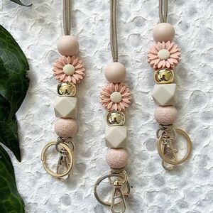 Charming Pink and Gold Lanyard for Mothers